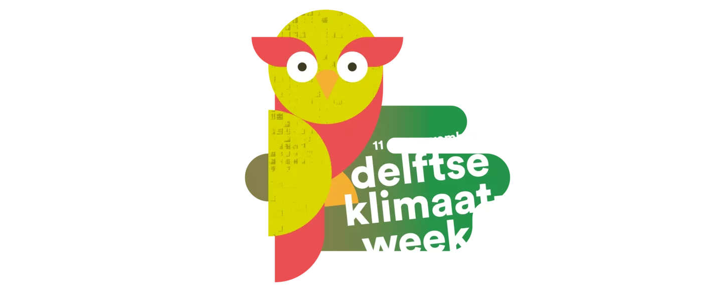 grafisch element van een uil voor de delftse klimaatweek